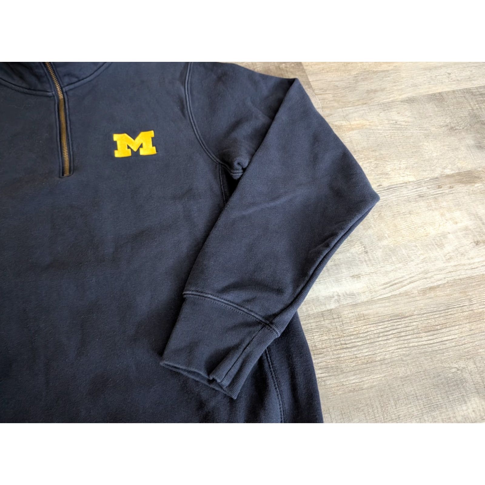 Champion VINTAGE Champion Reverse Weave 1/4 Zip Pullover Sweatshirt Michigan Wolverines Navy M Men Long Sleeve Cotton Blend Logo Size US M / EU 48-50 / 2 - 4 Thumbnail