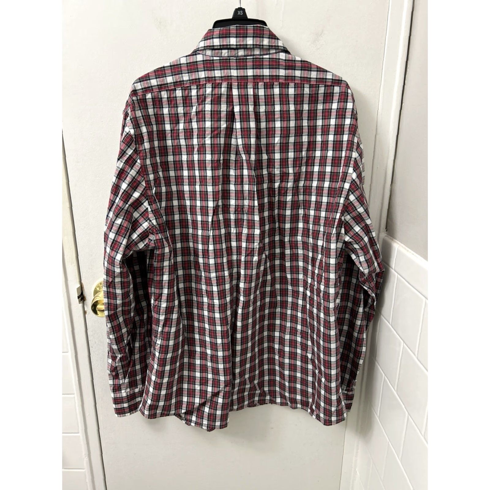 Brooks Brothers Brooks Brothers Shirt Mens L Red White Oxford Plaid Button Down Pocket L/S Size US L / EU 52-54 / 3 - 7 Thumbnail