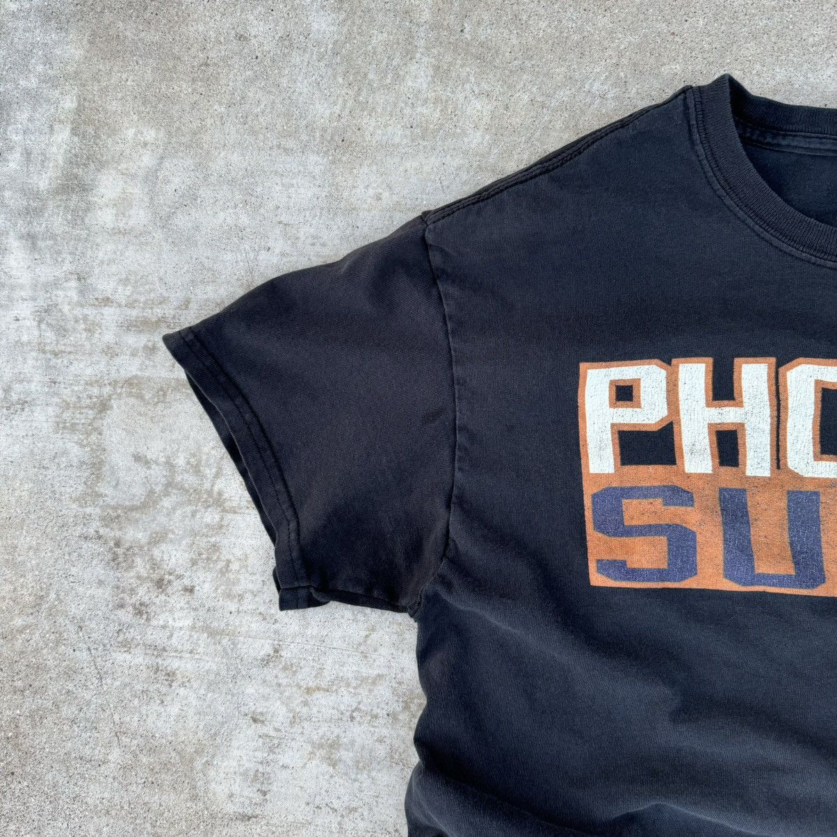 NBA × Nike × Stussy Vintage Y2K Faded Black Phoenix Suns Graphic Tee Medium Size US M / EU 48-50 / 2 - 7 Thumbnail