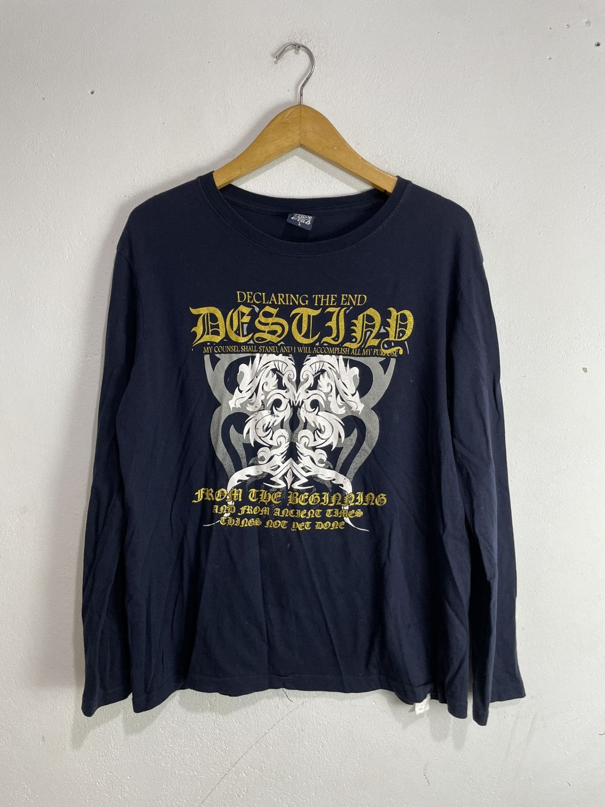 If Six Was Nine New wave club Gothic Poem LongSleeve Rock Punk Style Size L / US 10 / IT 46 - 1 Thumbnail