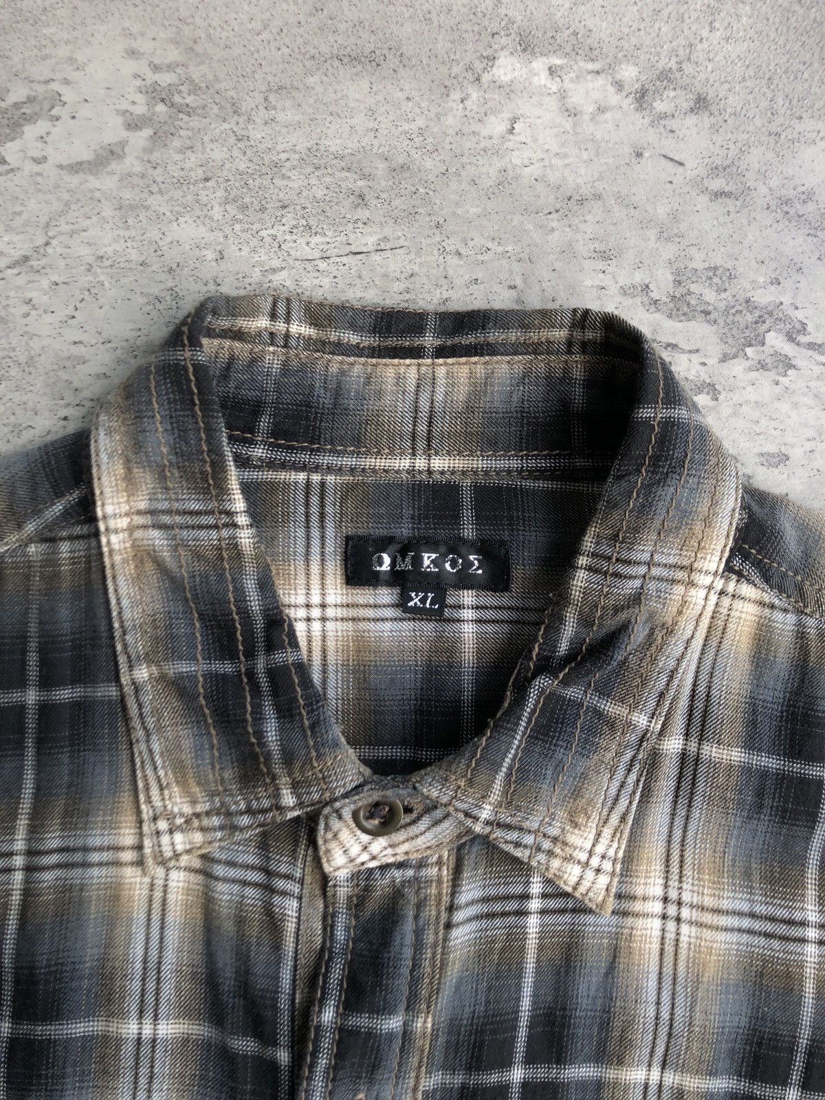 Designer ΩΜΚΟΣ CHECK SHORT SLEEVED SHIRT (Unisex) Size US XL / EU 56 / 4 - 7 Thumbnail