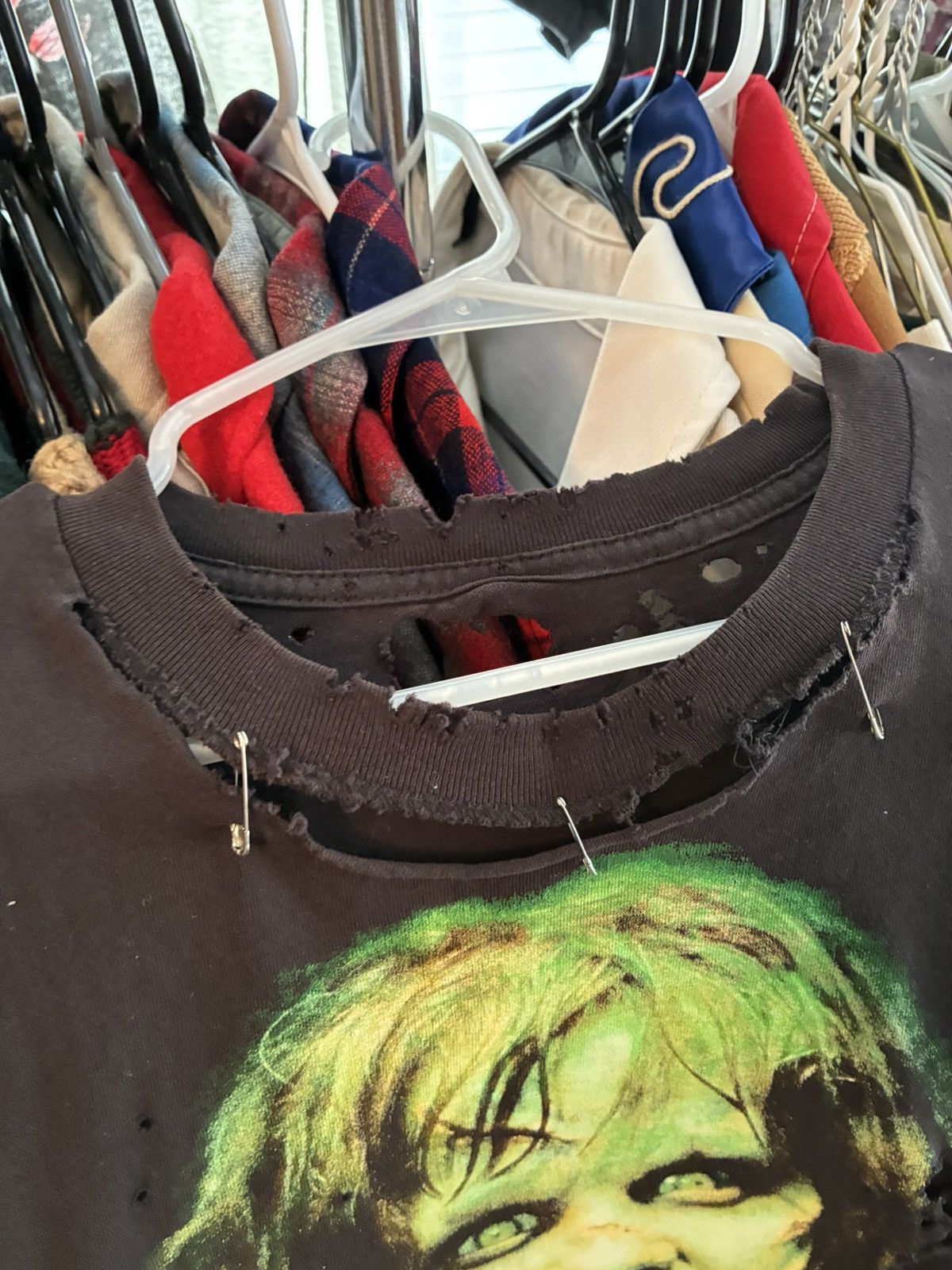Vintage Vintage 90s distressed The Exorcist tee shirt Size US L / EU 52-54 / 3 - 3 Thumbnail