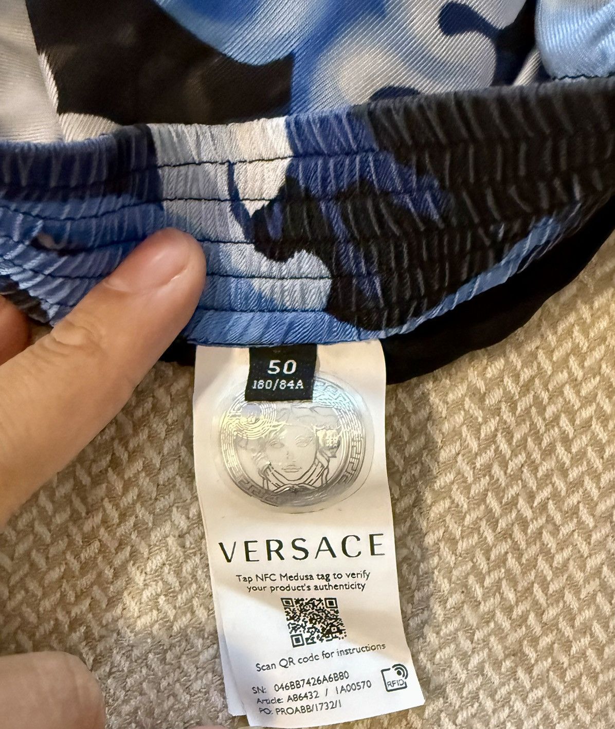 Versace Versace Men's Barocco Camo-print Silk Shorts Size US 34 / EU 50 - 3 Thumbnail