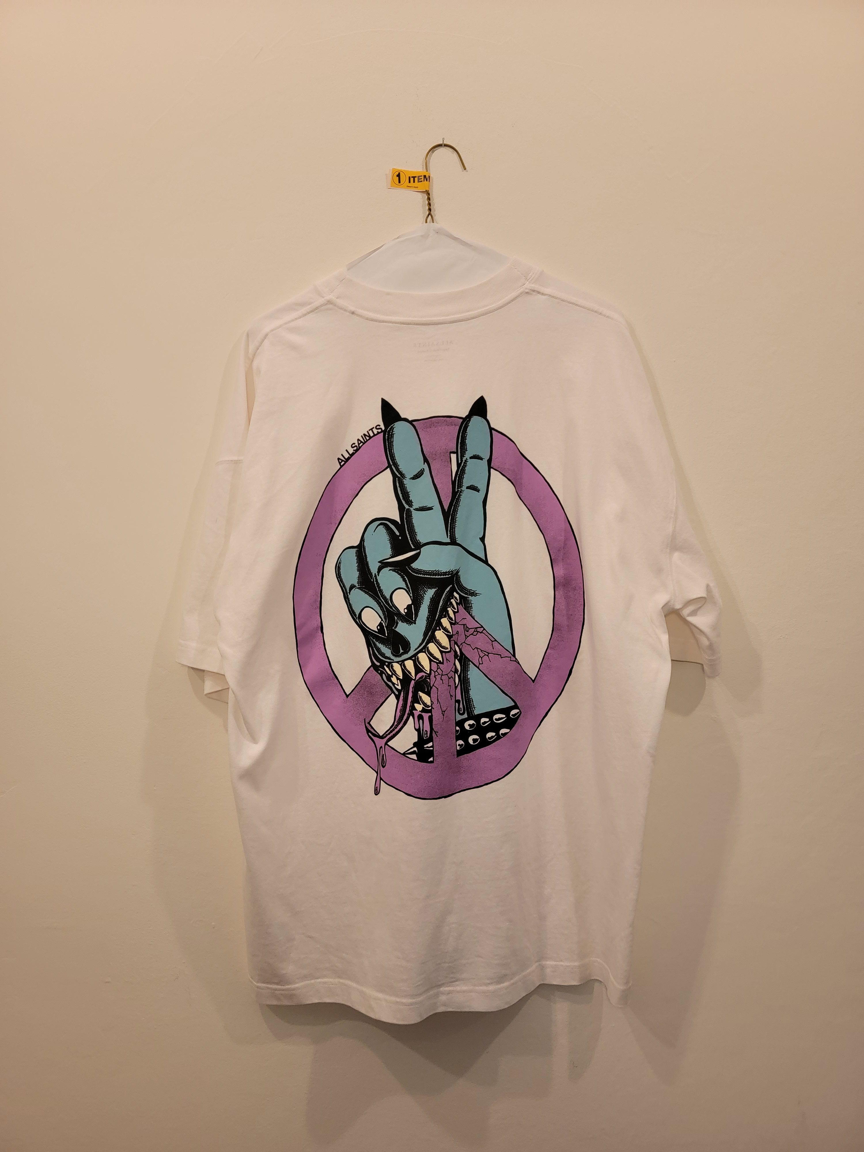 Allsaints Allsaints Peace Sign Tee (L) Size US L / EU 52-54 / 3 - 2 Thumbnail