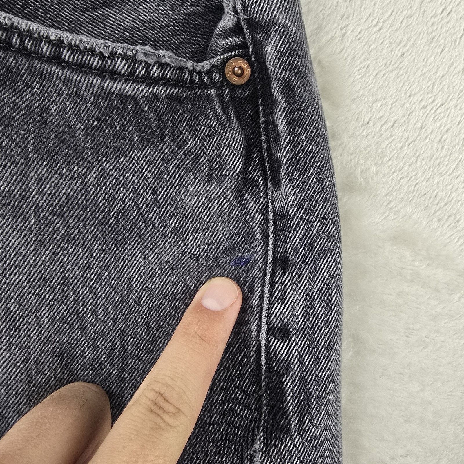 Levi's Levis 501 Jeans Mens 38x34 (Fits 34x30) Black Button Fly Y2K Size US 34 / EU 50 - 5 Thumbnail
