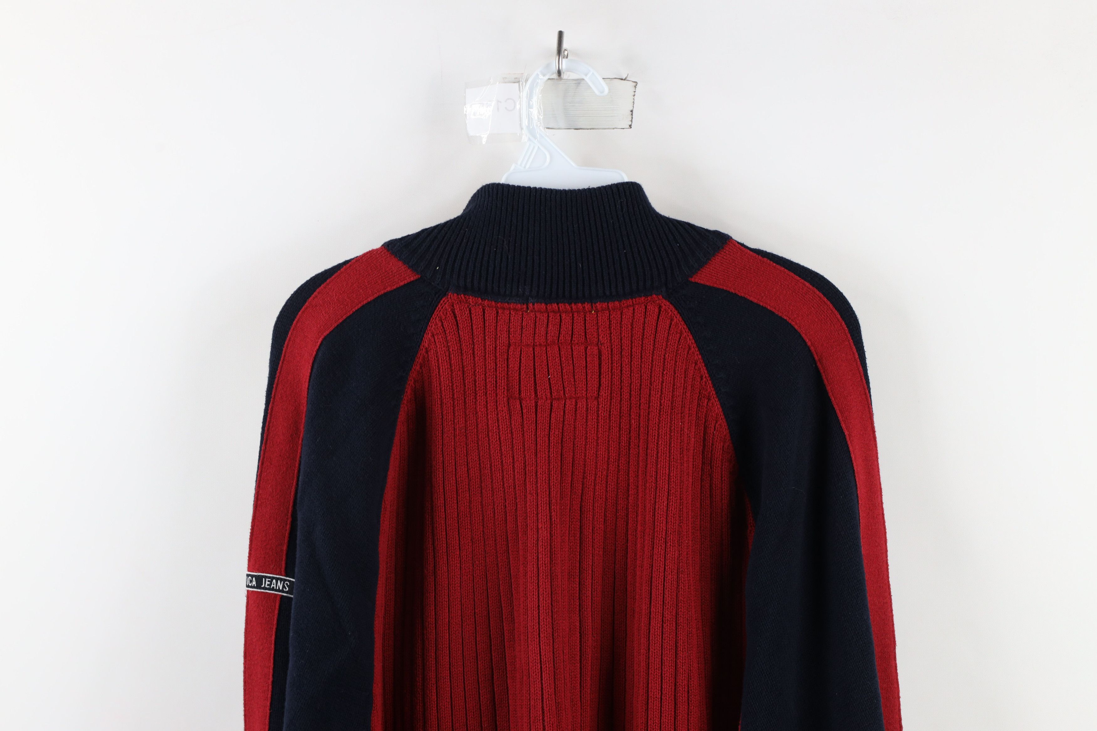 Nautica × Vintage Vintage 90s Nautica Ribbed Knit Half Zip Pullover Sweater Size US XL / EU 56 / 4 - 9 Thumbnail