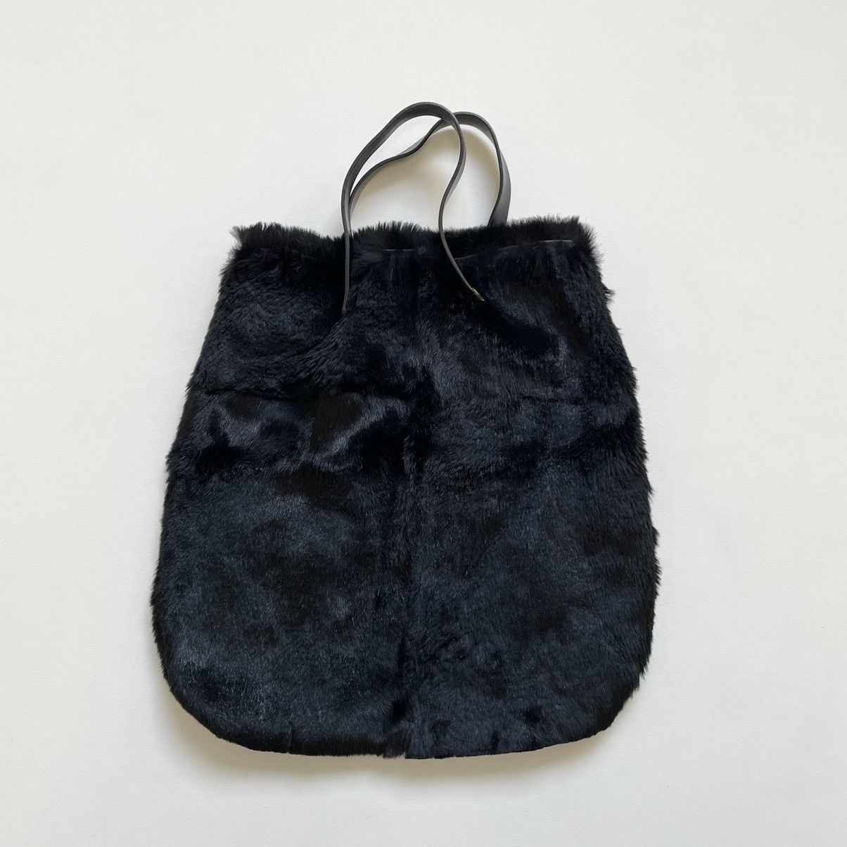 Prada A/W 2000 Black Sheep Fur Hand Bag Size ONE SIZE - 3 Thumbnail