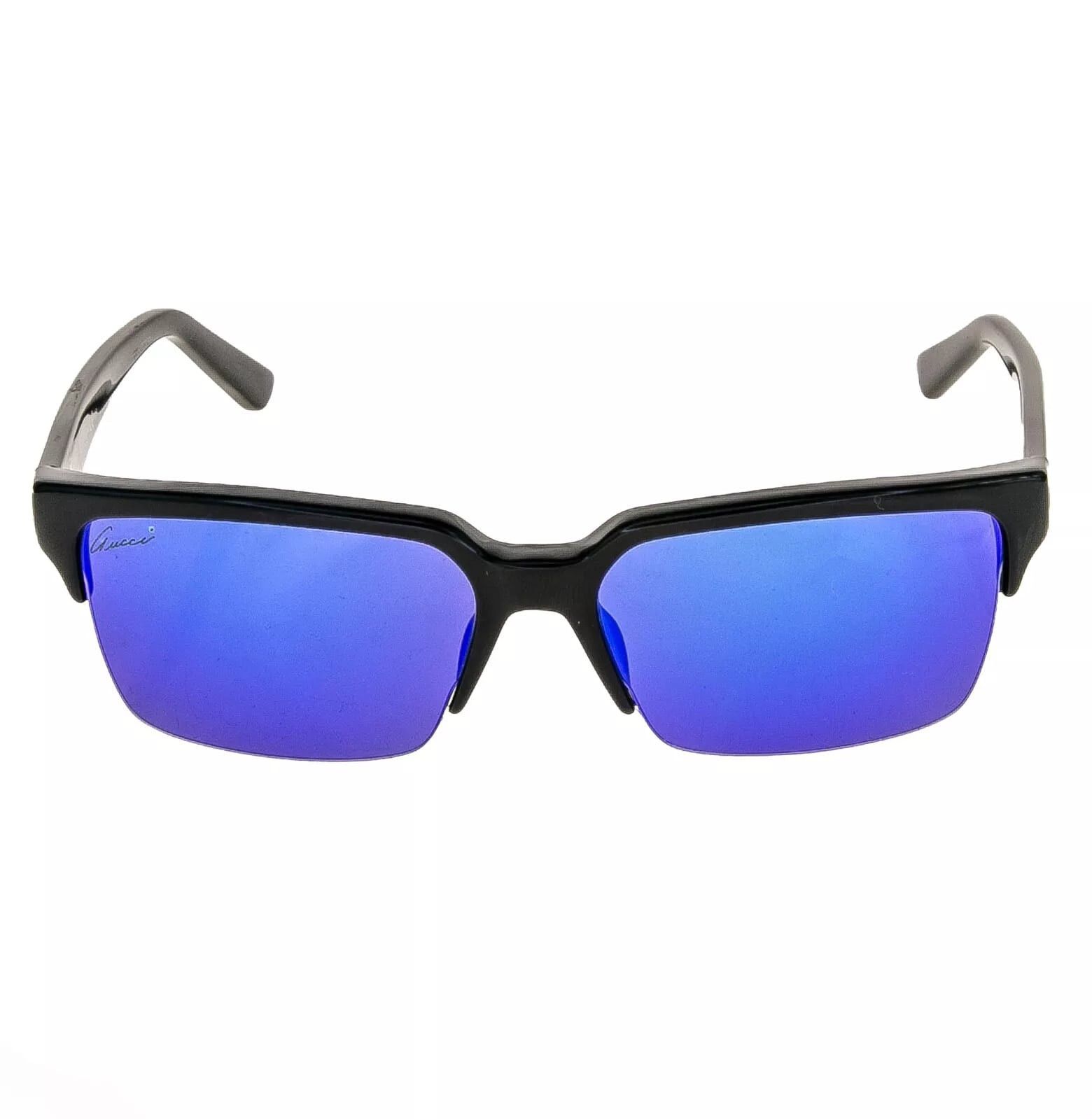 Gucci GUCCI Black Unisex Square Blue 3710 Gg3710S Sunglasses Size ONE SIZE - 8 Thumbnail