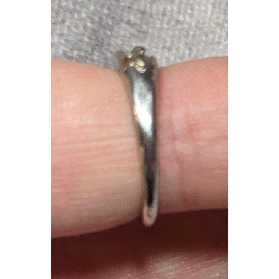 Other Religious Footprint And Cross Christian Silver Tone Ring Size ONE SIZE - 10 Thumbnail
