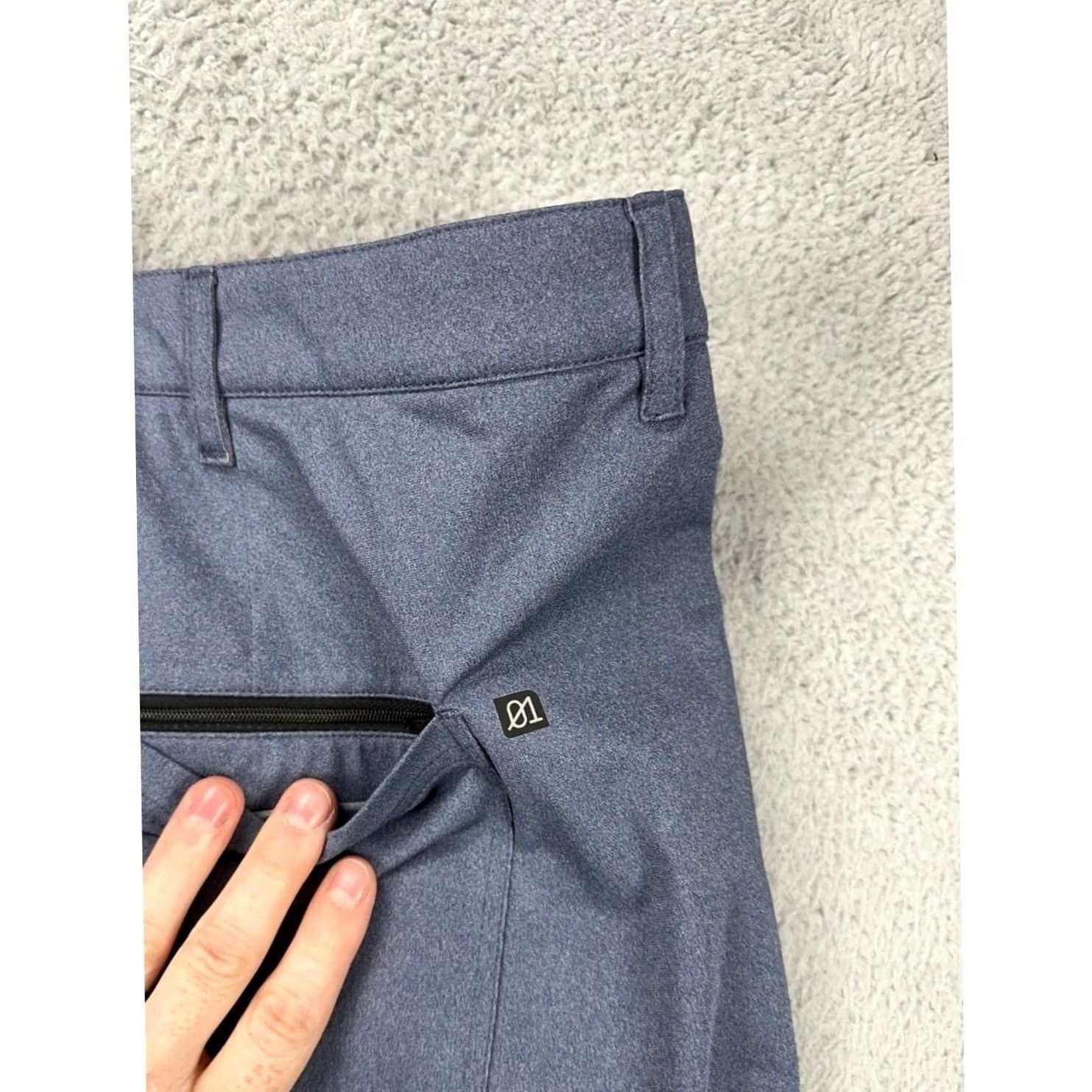 Vintage VINTAGE 01 ALGO Chino Pants Mens 46 Navy Performance Tech UPF 40 Moisture Wicking 31.5 Inseam Slim? Size US 30 / EU 46 - 7 Thumbnail
