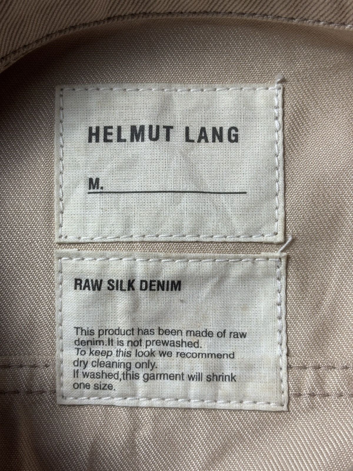 Helmut Lang 1990s Helmut Lang Oversleeve Raw Silk Denim Jacket Deadstock Size US S / EU 44-46 / 1 - 11 Thumbnail