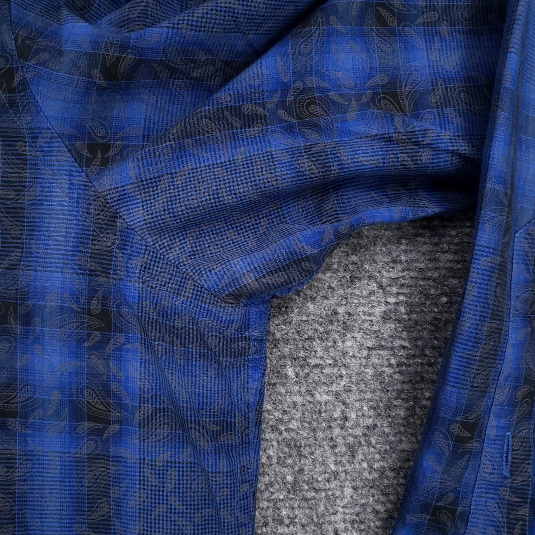 BUGATCHI Bugatchi Uomo Button-Up Shirt Mens L Blue Plaid Long Sleeve Modern Fit Button-Front Casual Business/Night Out Size US L / EU 52-54 / 3 - 7 Thumbnail