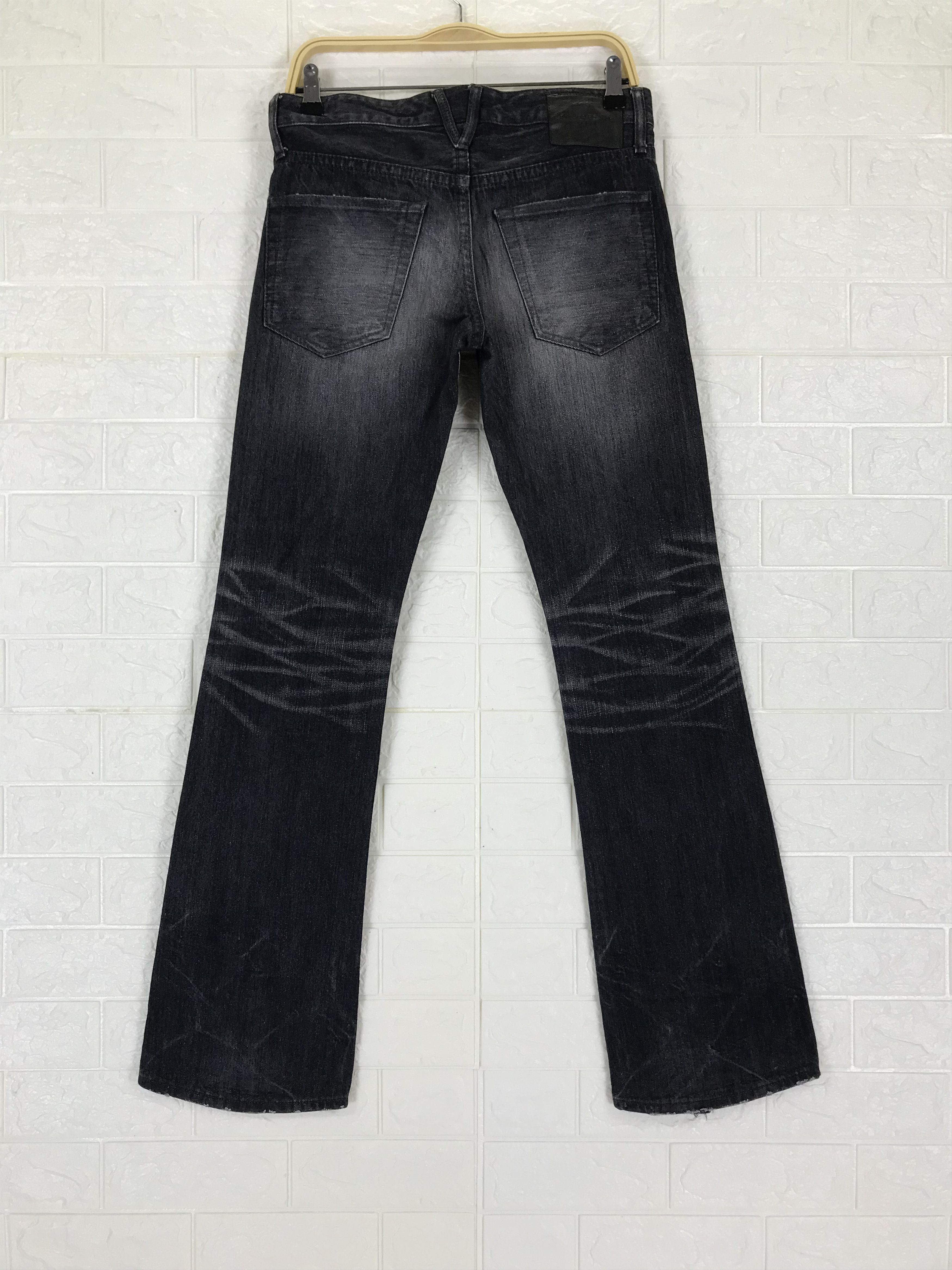 Vanquish Vanquish Studded Faded Black Flare Jeans Size US 30 / EU 46 - 5 Thumbnail