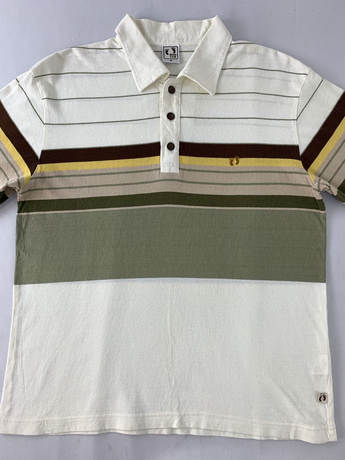 Hang Ten 90s Hang Ten Striped Block Polo Tee Tshirt Size US M / EU 48-50 / 2 - 3 Thumbnail