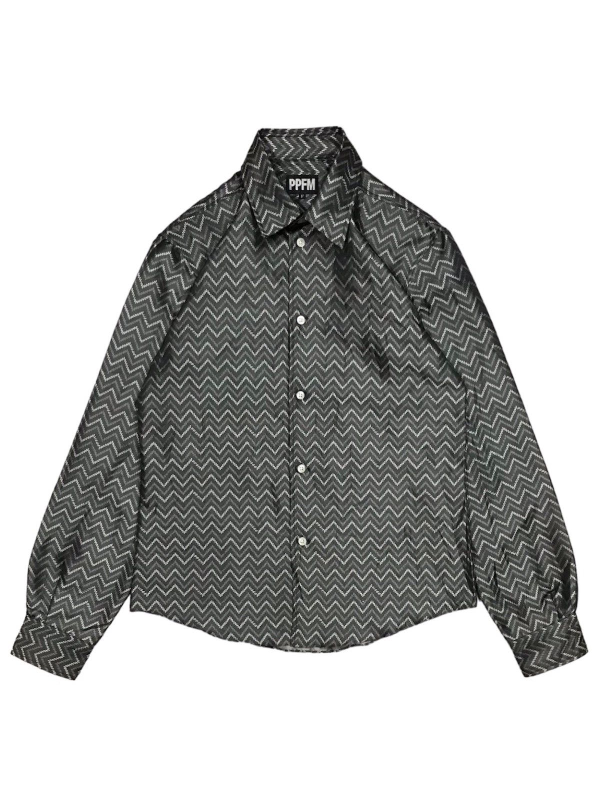 image of Ppfm Button Up Shirts in Dark Grey, Men's (Size Medium)