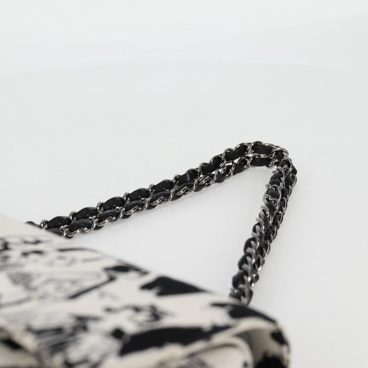 Chanel CHANEL Chain Shoulder Bag Canvas White Silver CC Size ONE SIZE - 14 Thumbnail