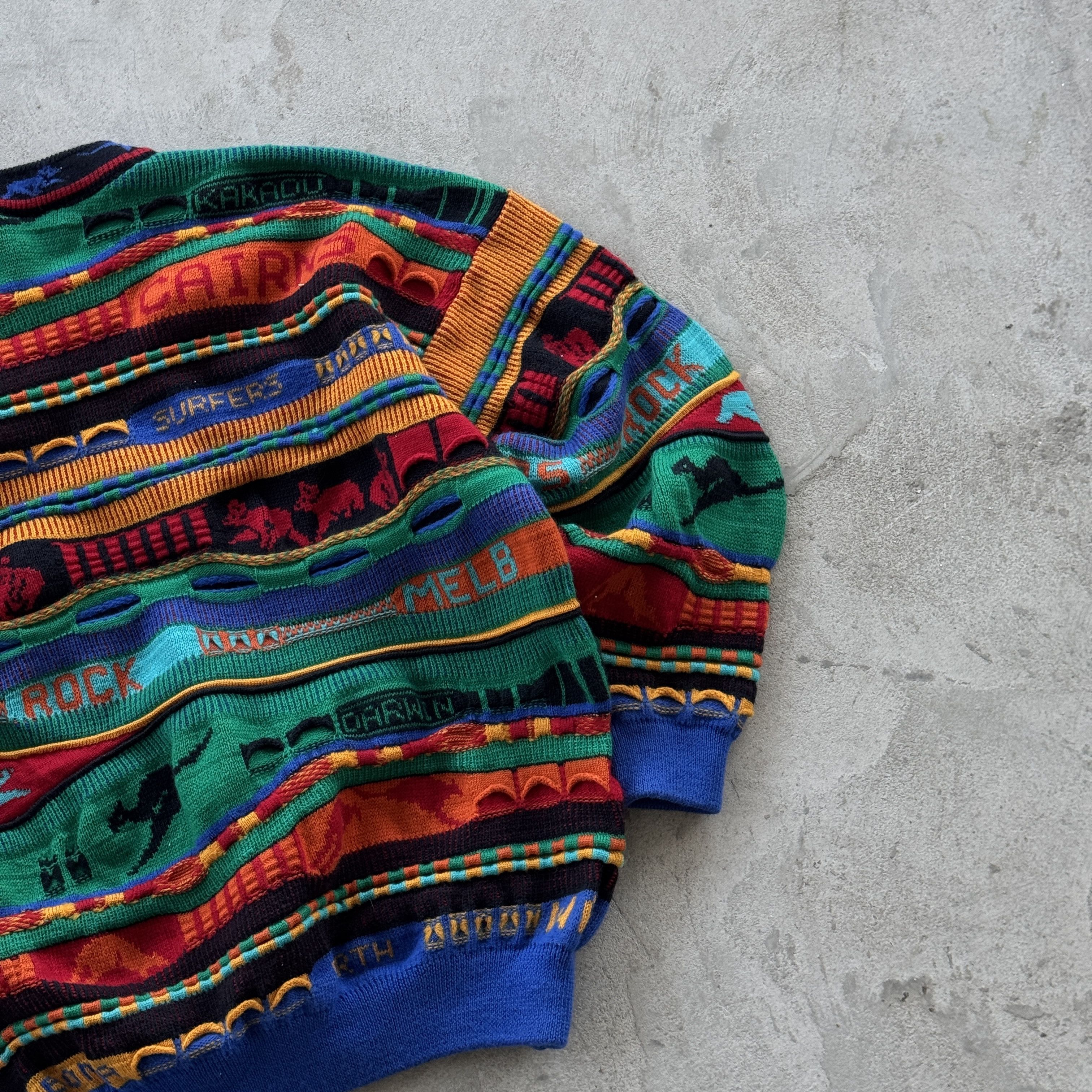 Vintage Vintage 90s Emaroo Coogi Style Wool Sweater Size US L / EU 52-54 / 3 - 6 Thumbnail
