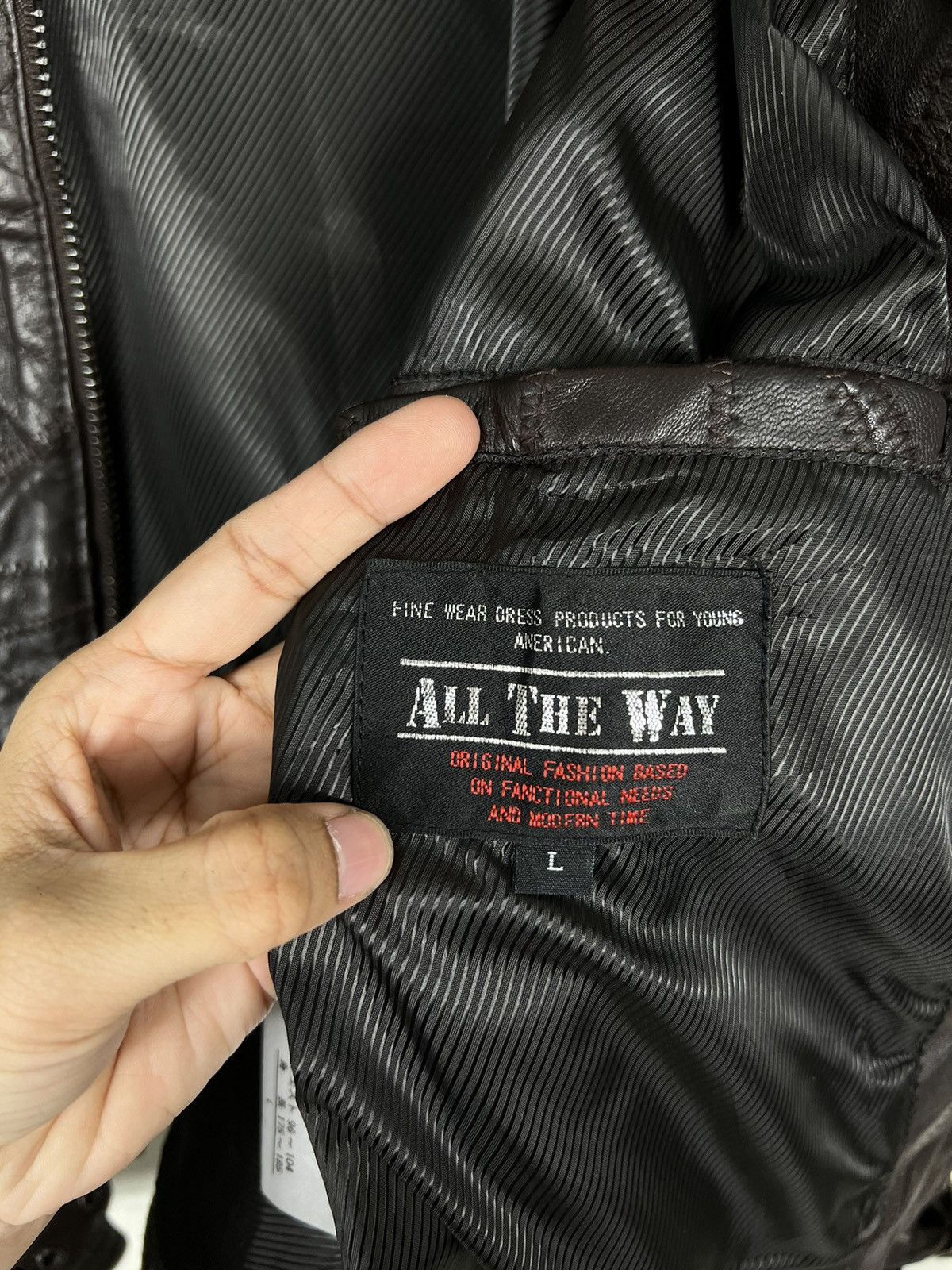 Japanese Brand 🔥 ALL THE WAY PATCHWORK SHEEPSKIN LEATHER BIKER MOTO STYLE Size US M / EU 48-50 / 2 - 13 Thumbnail