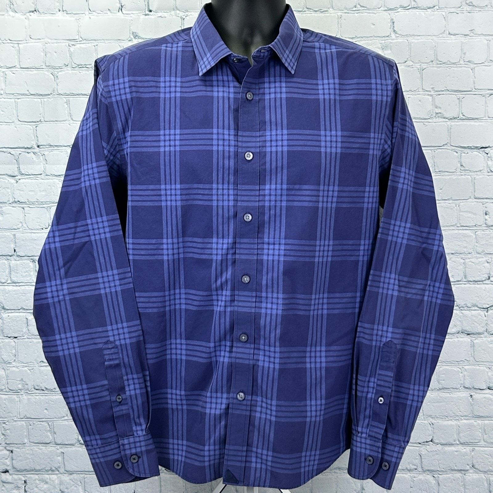 UNTUCKit UNTUCKit Marques WF Slim Fit Button Front Shirt Check Large Size US L / EU 52-54 / 3 - 2 Thumbnail
