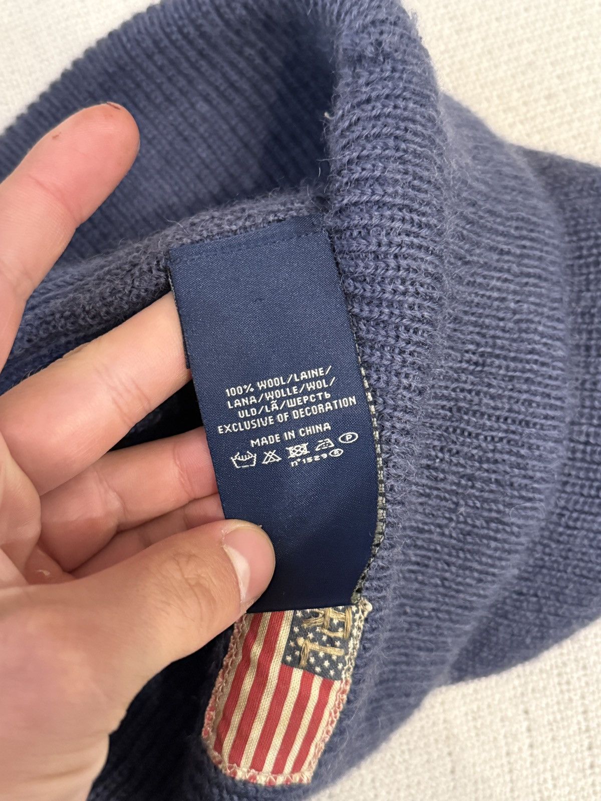 Ralph Lauren Vintage wool beanie Polo Raloh Lauren us logo usa RARE Size ONE SIZE - 6 Thumbnail