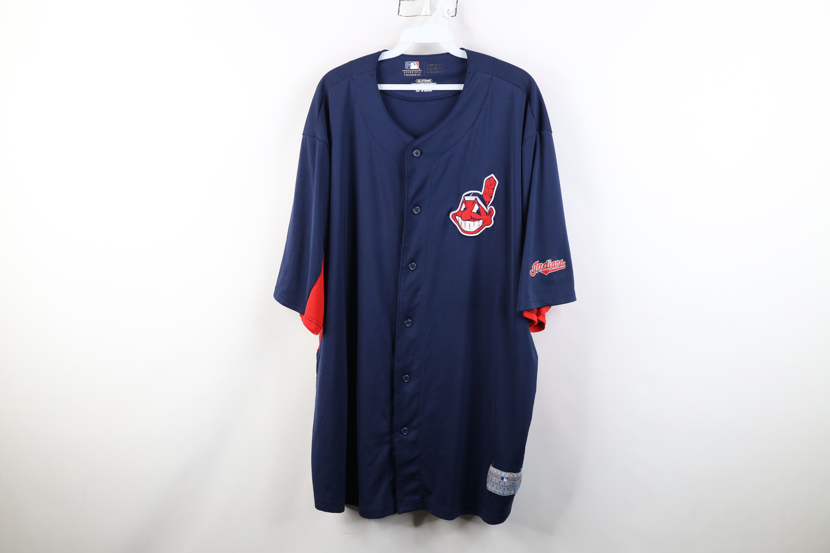 Vintage Vintage Y2K Cleveland Indians Baseball Jersey Blue Knit Size US XXL / EU 58 / 5 - 1 Thumbnail