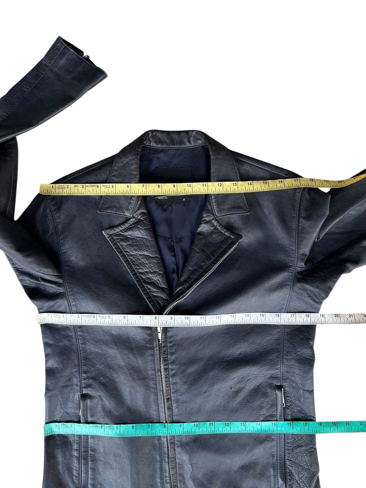 Lad Musician Lad Musician Patina Stains Dark Blue Leather Jacket Size US S / EU 44-46 / 1 - 4 Thumbnail