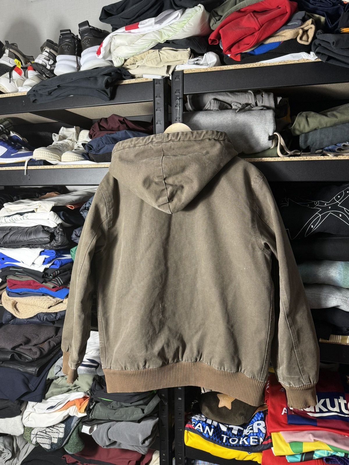 Carhartt Carhartt Active Jacket Brown Hooded Workwear Duck Distressed Size US M / EU 48-50 / 2 - 13 Thumbnail