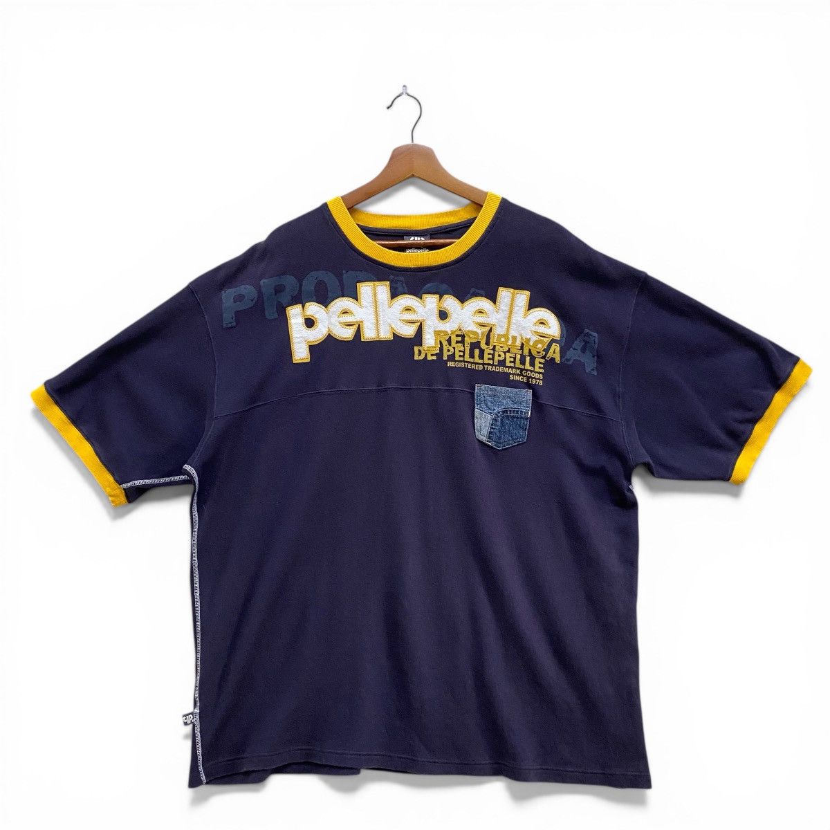 Pelle Pelle Vintage Pelle Pelle Hip Hop T-Shirt Ringer XL Denim Pocket Size US XL / EU 56 / 4 - 1 Thumbnail