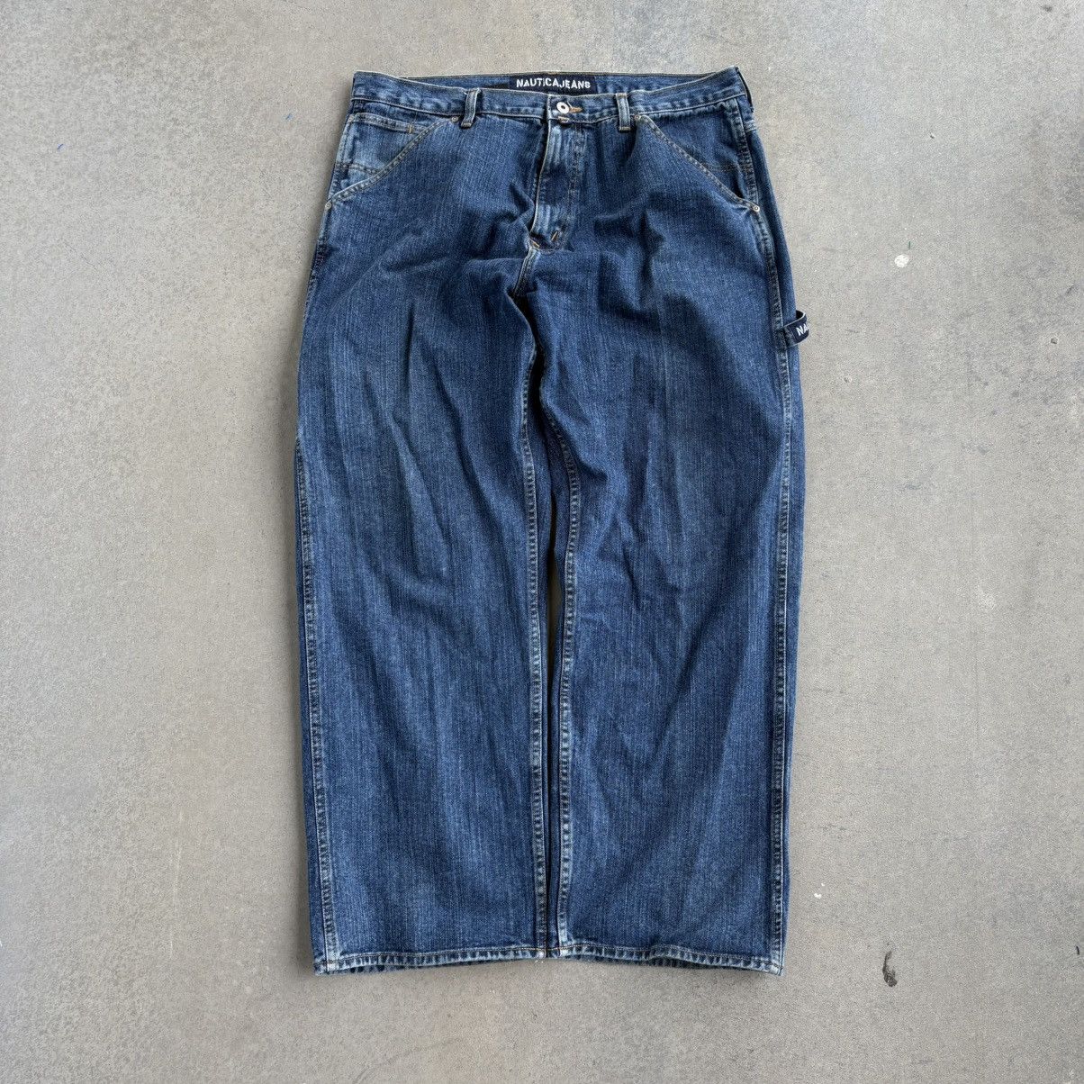 Nautica × Vintage Vintage Y2K Nautica Baggy Carpenter Pants 38x32 Wide Leg Size US 38 / EU 54 - 2 Thumbnail