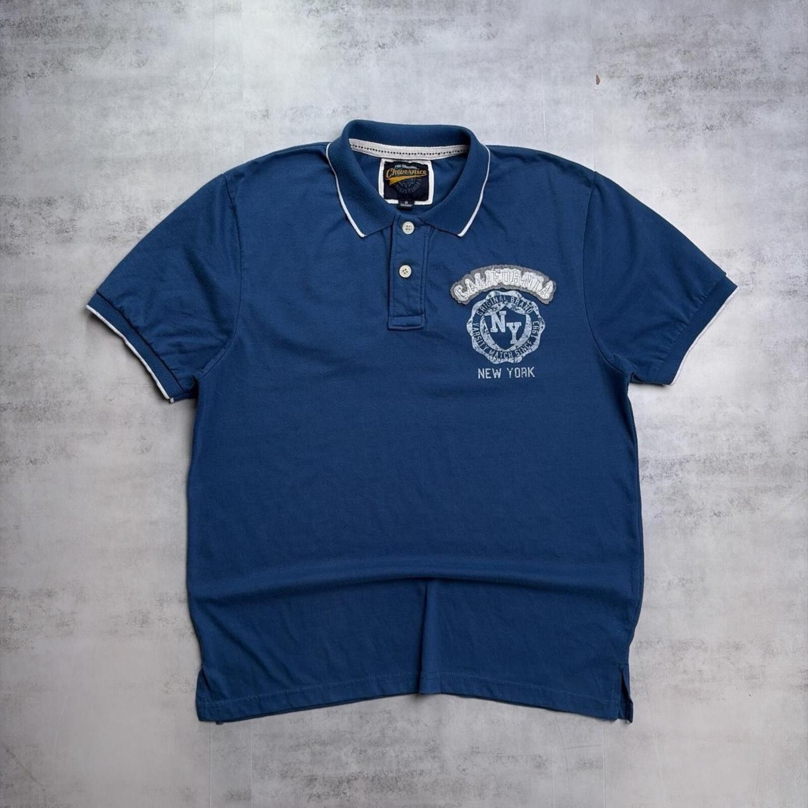 Other Y2K Blue Surf Grunge New York Polo Shirt Size US L / EU 52-54 / 3 - 1 Thumbnail