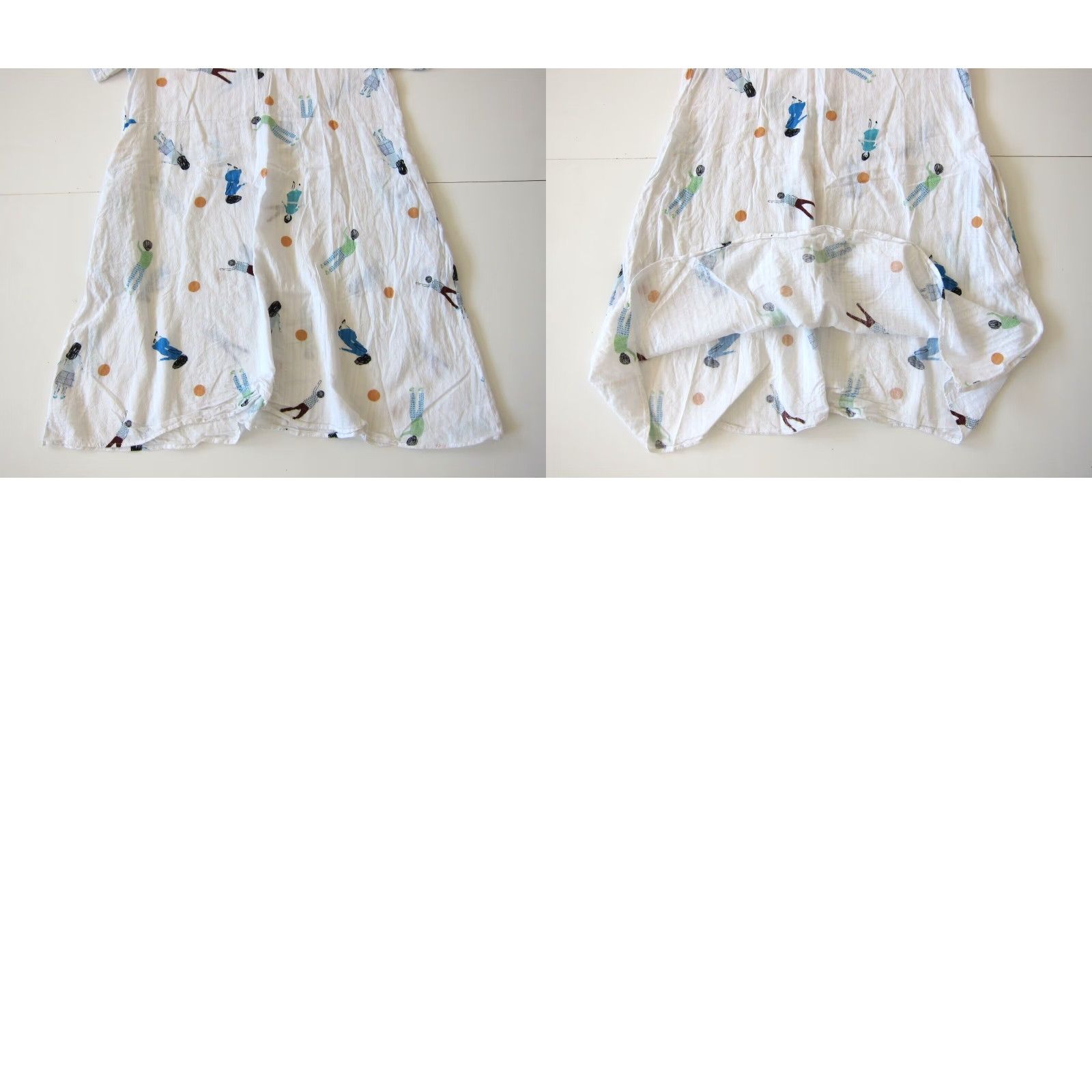 Vintage TRCP Shirt Dress M-L White Cotton Pocket Short Sleeve Collared Knee Length Women Size M / US 6-8 / IT 42-44 - 8 Thumbnail