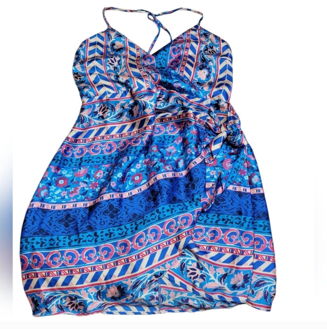 Zara ZARA Strappy Paisley Floral Print Scarf Mini Dress Size S / US 4 / IT 40 - 3 Thumbnail