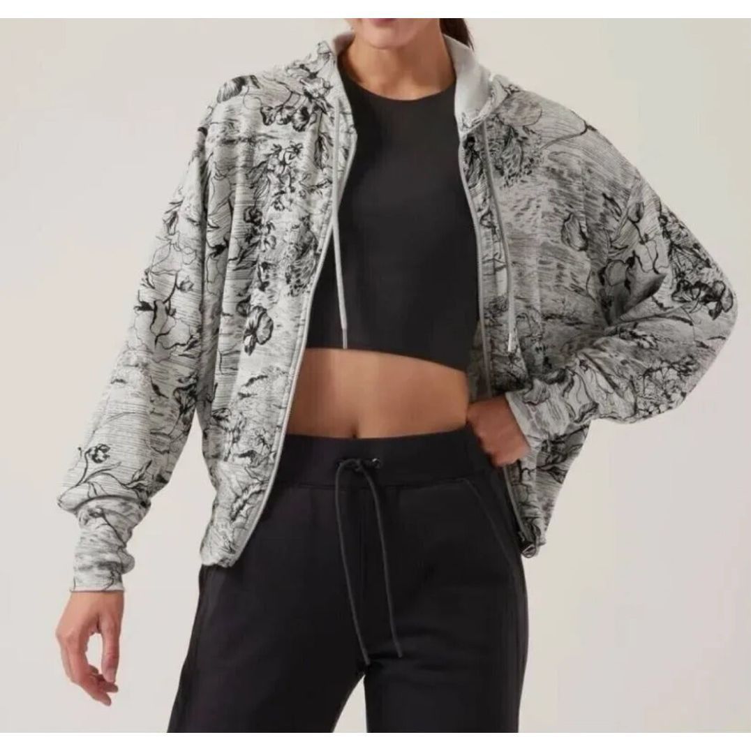Athleta ATHLETA Balance Eden Floral Zipped Jacket Hoodie Sweatshirt Sz M Size M / US 6-8 / IT 42-44 - 1 Thumbnail