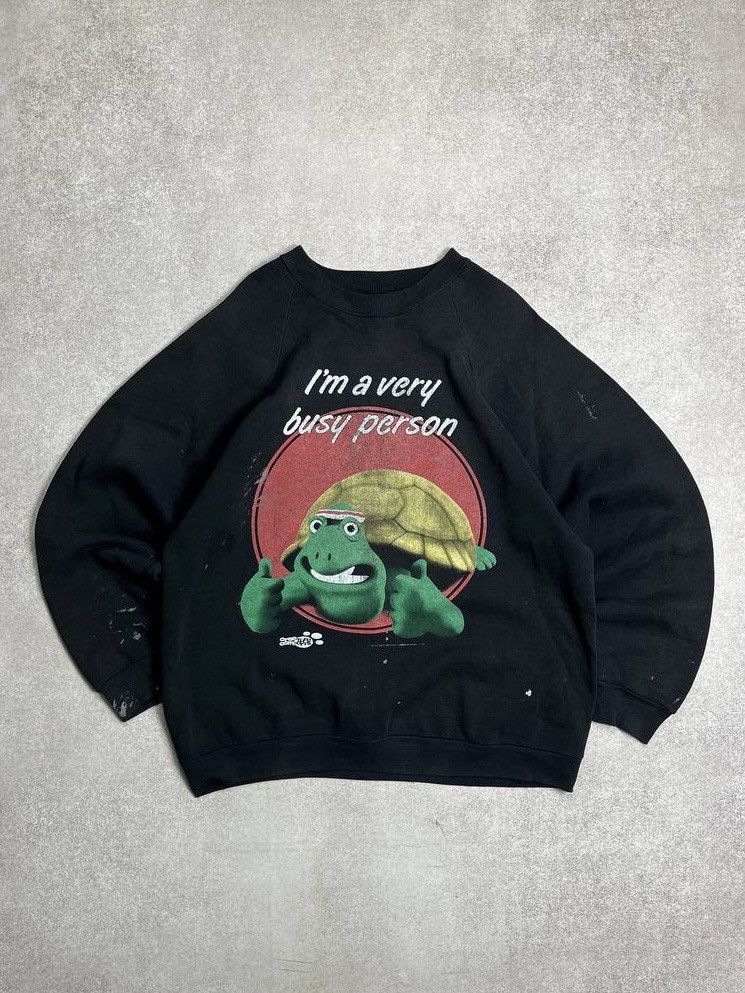 Vintage Vintage Wallace And Groomit I'm a very busy person Crewneck Size US XL / EU 56 / 4 - 2 Thumbnail