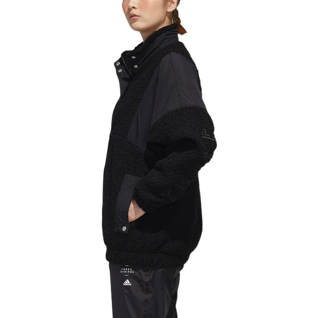 Adidas × Alexander Wang Adidas Three Strip Logo Women's Sherpa Jacket Size M / US 6-8 / IT 42-44 - 2 Thumbnail
