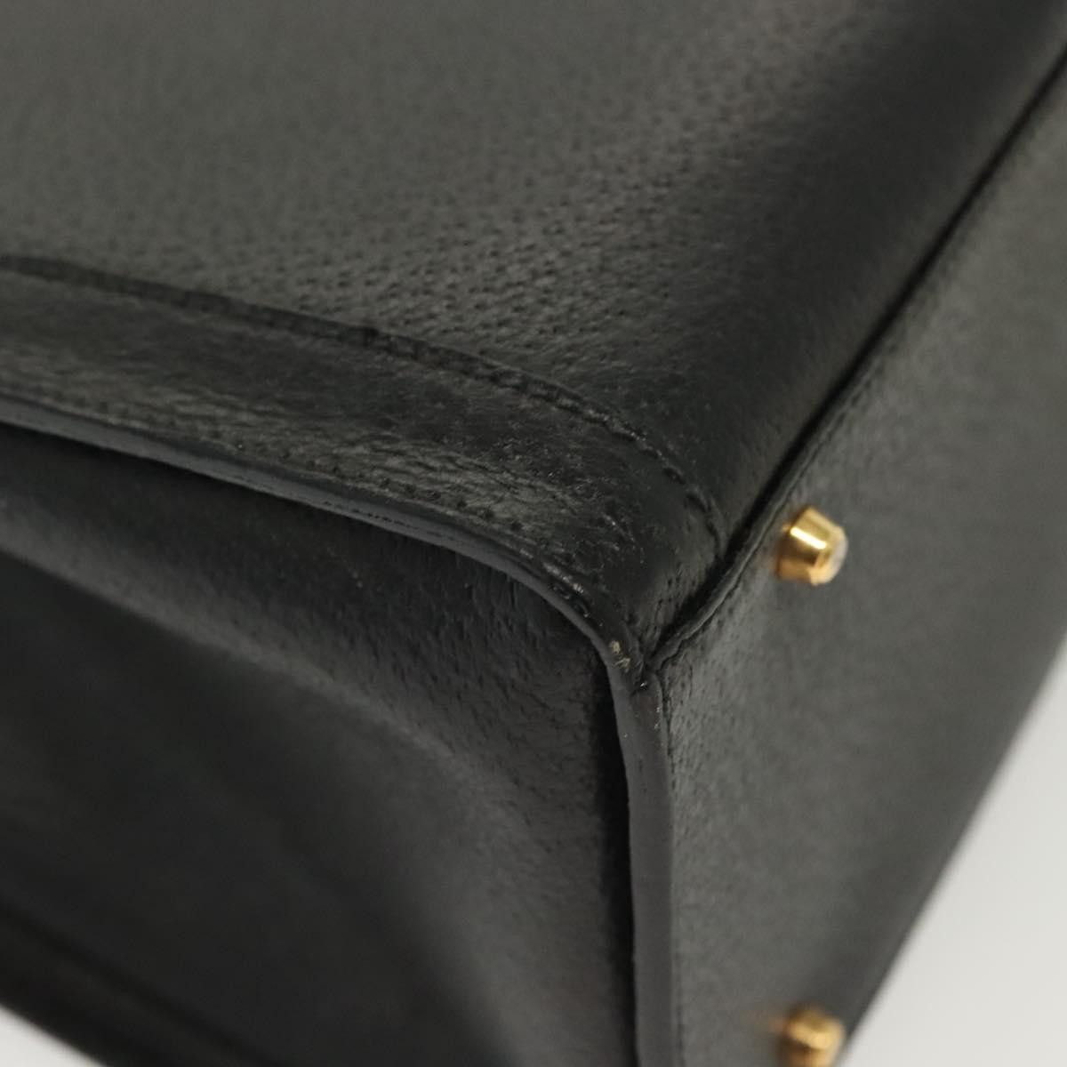 Gucci GUCCI Bamboo Hand Bag Leather Black Gold 002 1186 002 1186 Size ONE SIZE - 10 Thumbnail