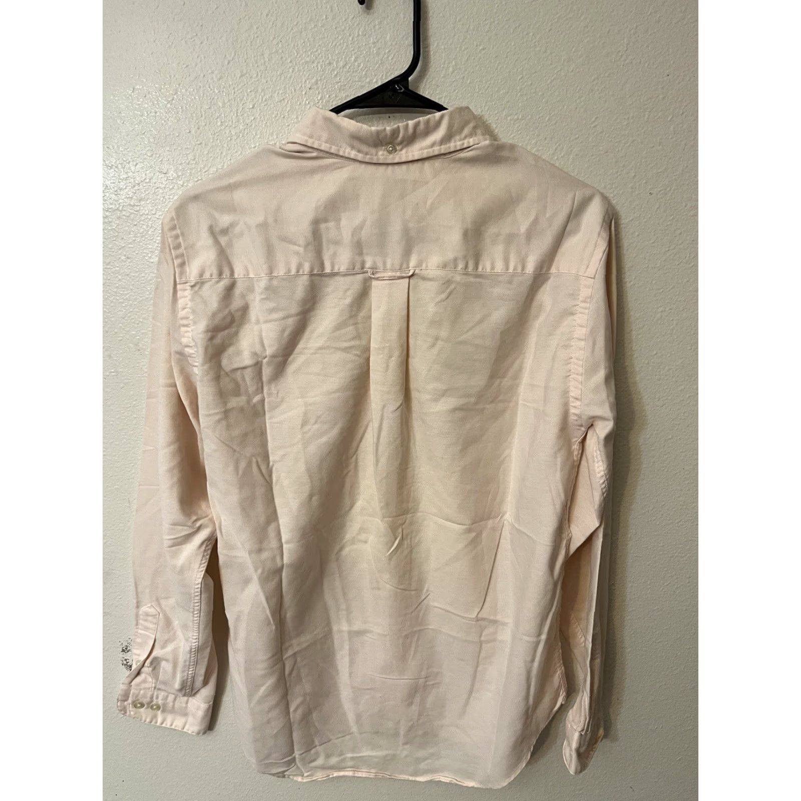Lands' End VINTAGE Lands' End Button-Up Shirt Womens 10 Pink Collared Long Sleeve Cotton Blend Chiffon 1996 Mens? Womens? Wait. Size L / US 10 / IT 46 - 3 Thumbnail