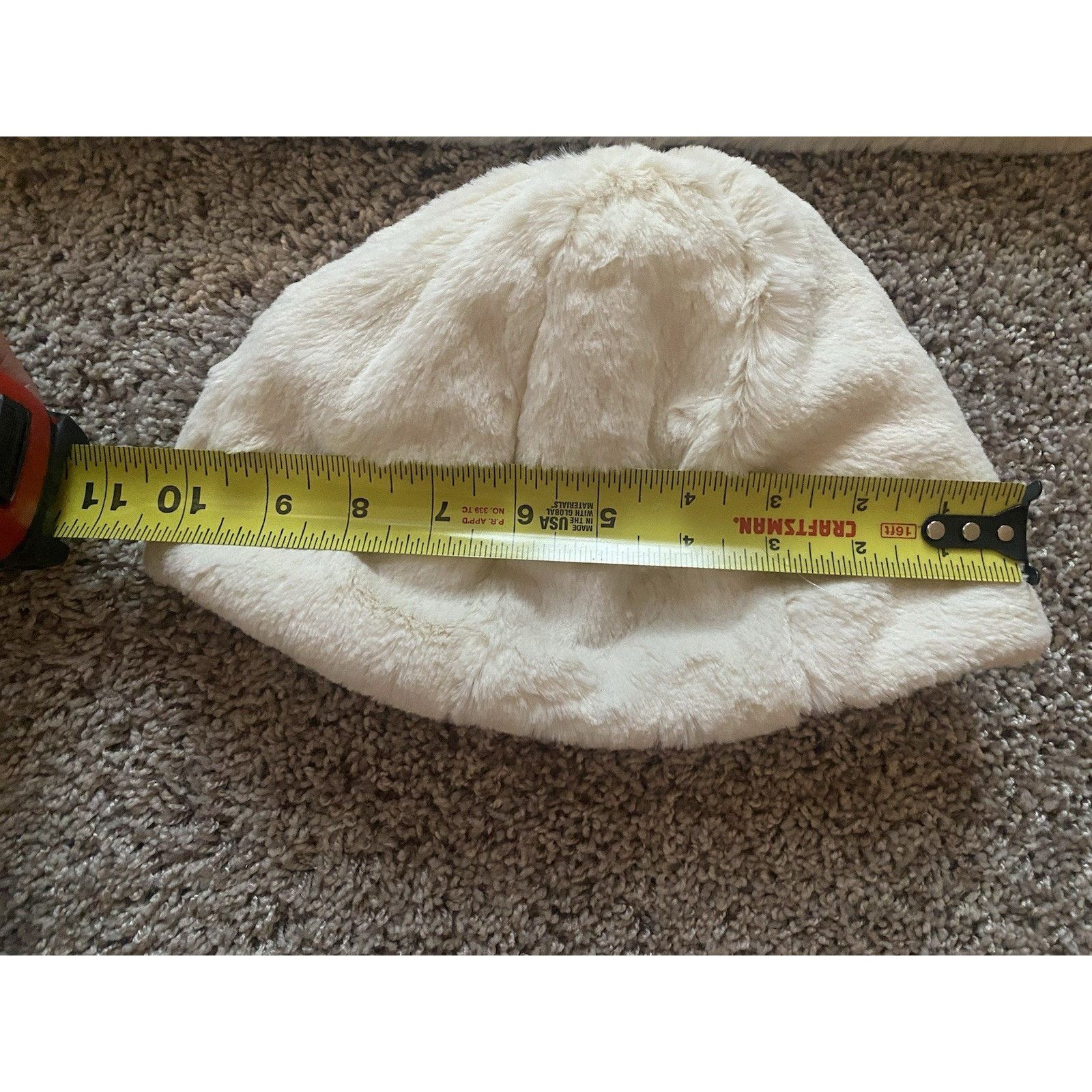 Talbots Crushed Faux Fur Ivory Hat Sz1 Talbots Size ONE SIZE - 5 Thumbnail