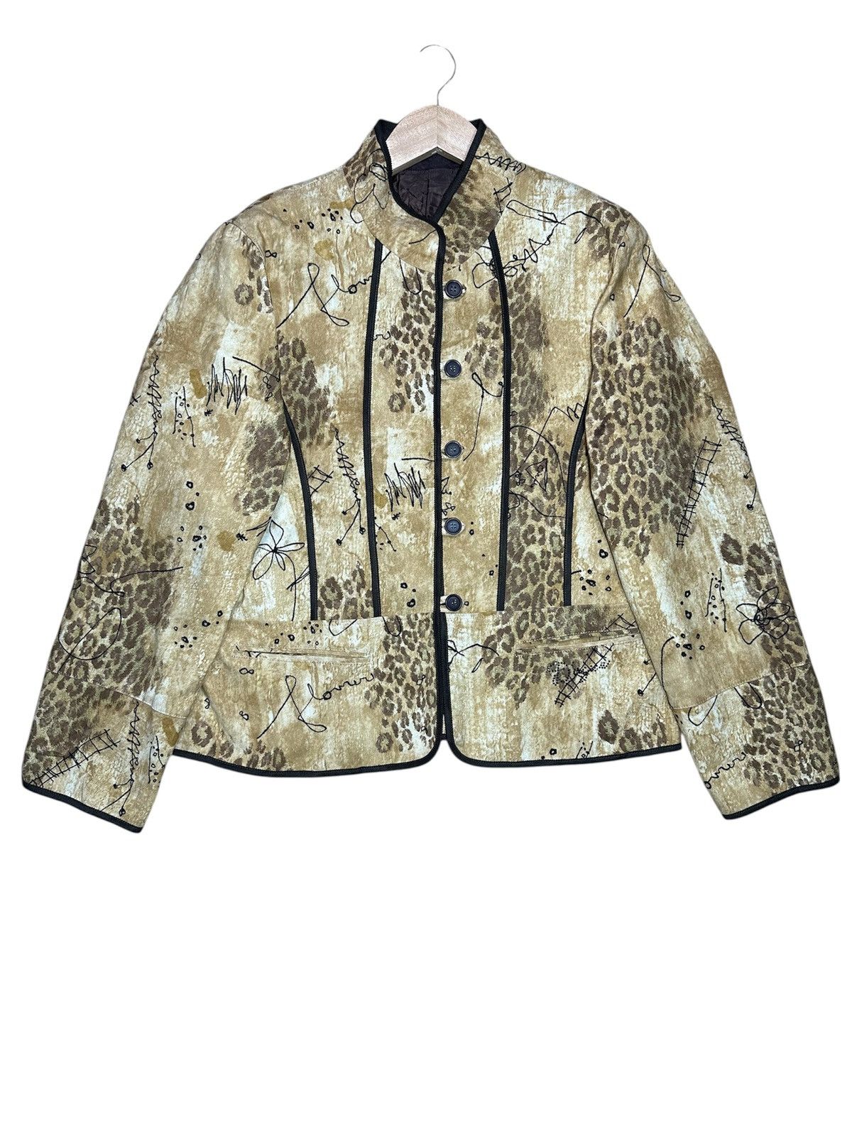 Japanese Brand 🔥sale🔥Vintage D'azur Leopard Design Size L / US 10 / IT 46 - 1 Thumbnail