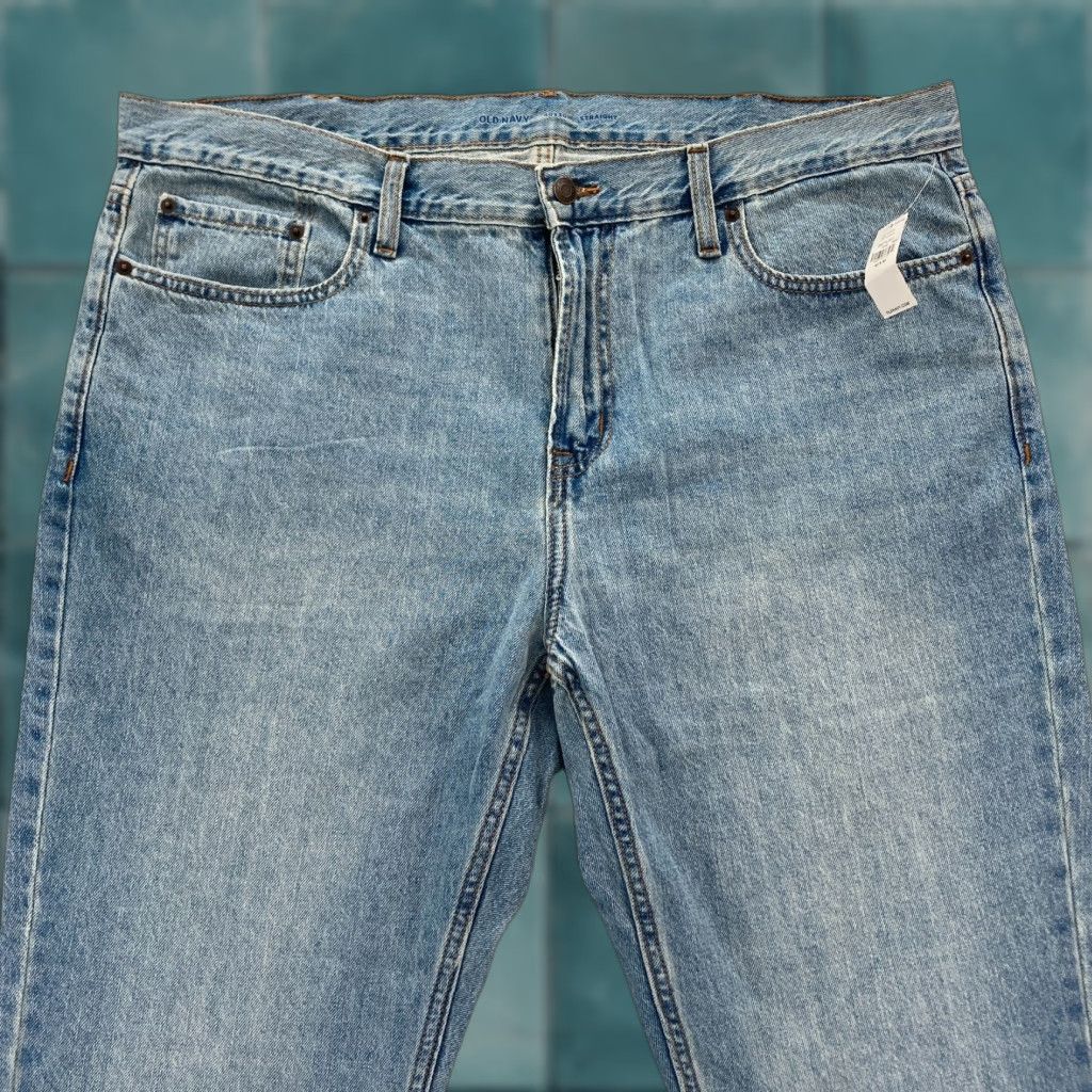 Old Navy Old Navy Jeans Mens 40x30 Relaxed Straight Leg Light Blue Denim Jeans Size US 40 / EU 56 - 1 Thumbnail