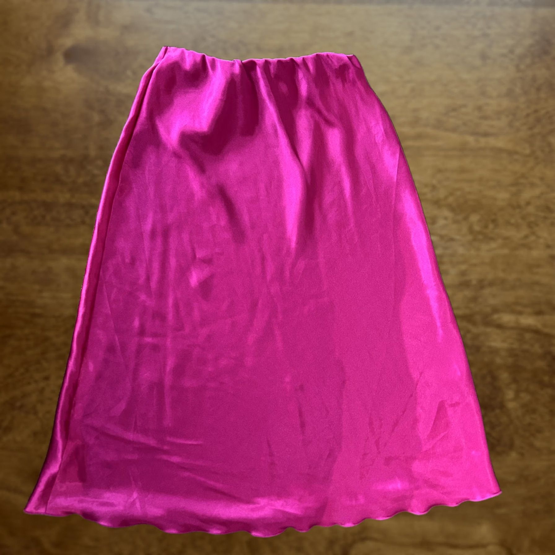 Nicole Miller Nicole Miller New York Skirt Womens XS Pink Satin Midi Pencil Size 26" / US 2 / IT 38 - 1 Thumbnail