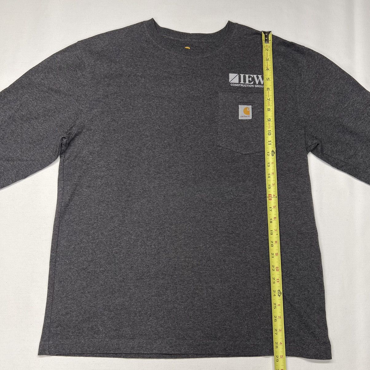 Carhartt Carhartt Tee Shirt Grey Long Sleeve Original Pocket Workwear Size US L / EU 52-54 / 3 - 12 Thumbnail