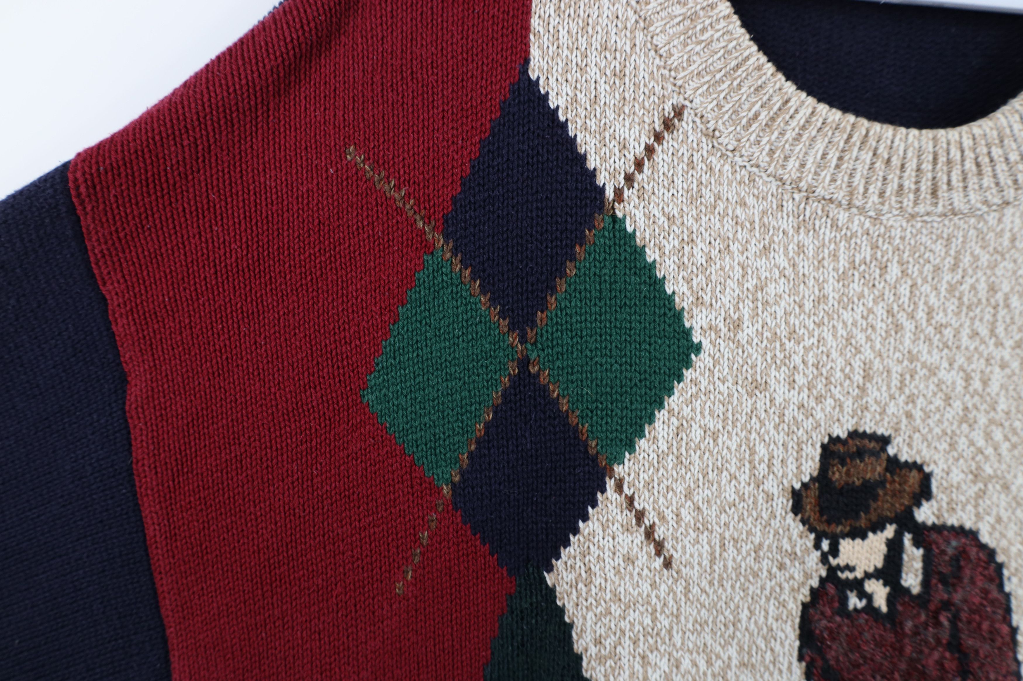 Vintage Vintage 90s Streetwear All Over Print Knit Crewneck Sweater Size US XXL / EU 58 / 5 - 7 Thumbnail