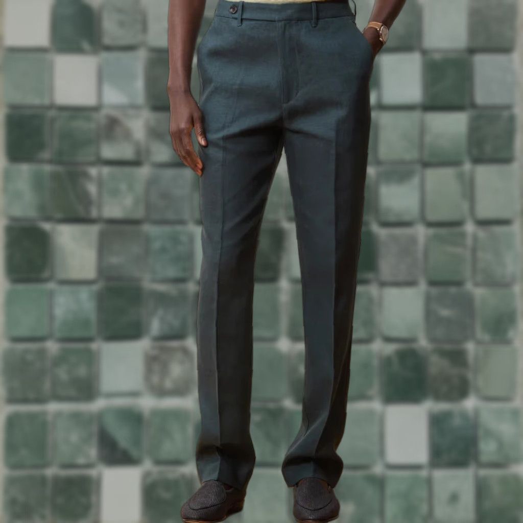Todd Snyder Todd Snyder Pants in Poseidon 100% Linen Straight Fit 34x32 NWT Button Zip Classic Dress Trousers Men Size US 34 / EU 50 - 1 Thumbnail