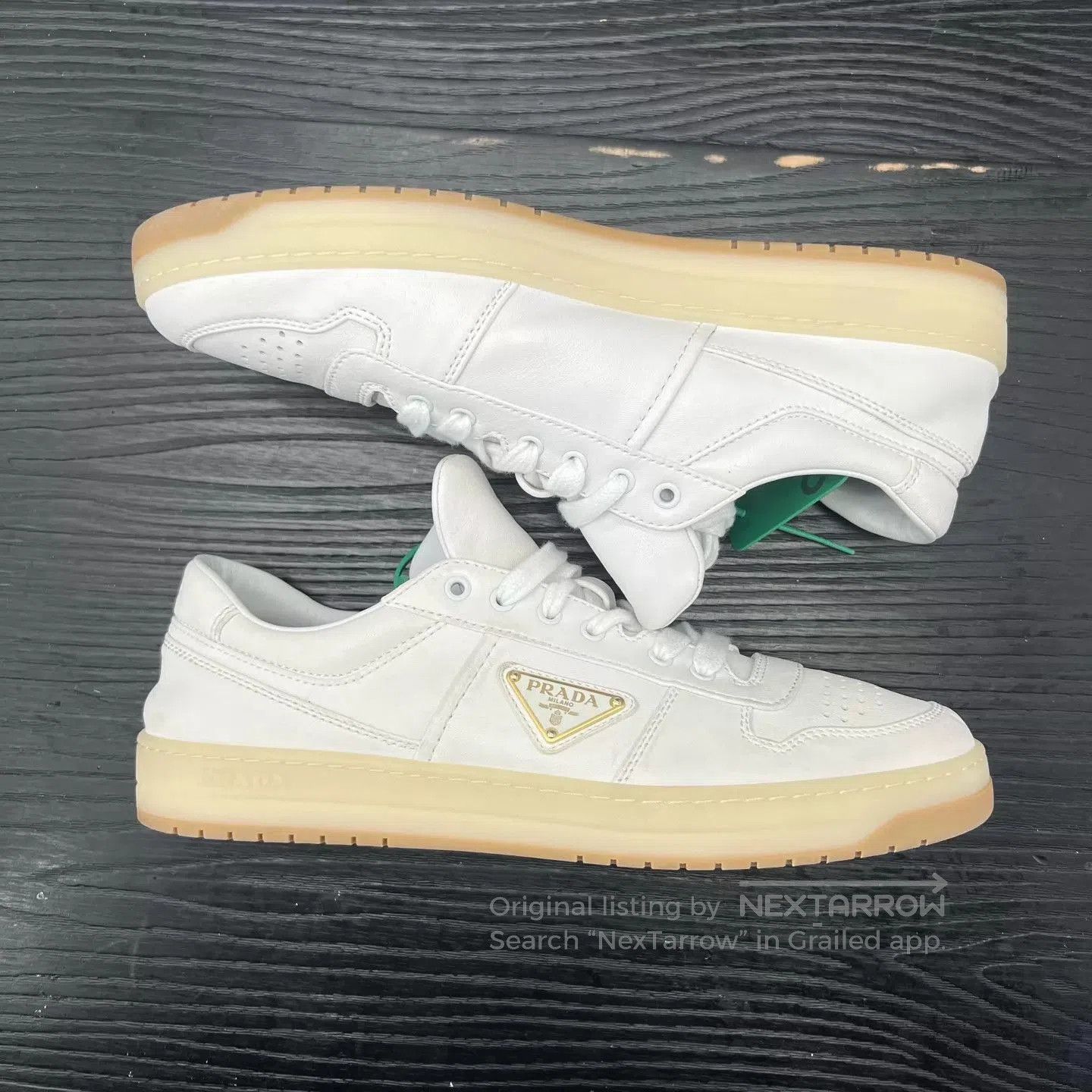 Prada Beige Low-Top Sneakers Size 9. Size US 9 / EU 42 - 4 Thumbnail