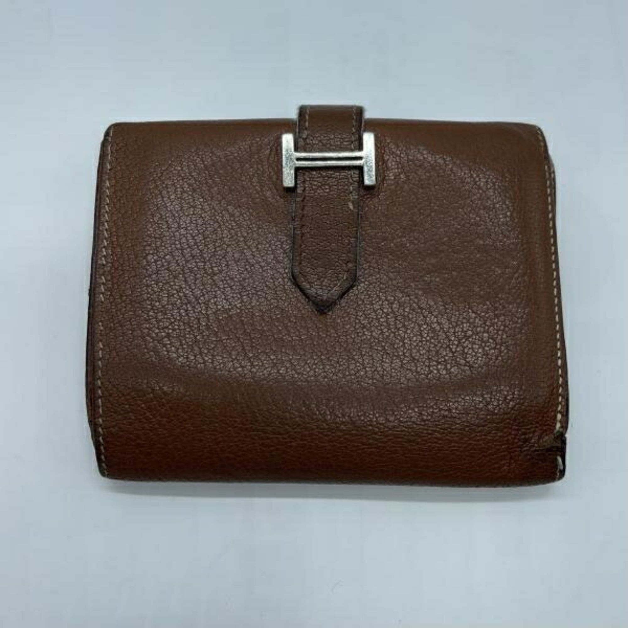 Hermes Hermes Bearn Compact Wallet, Brown, □G stamp Size ONE SIZE - 1 Thumbnail
