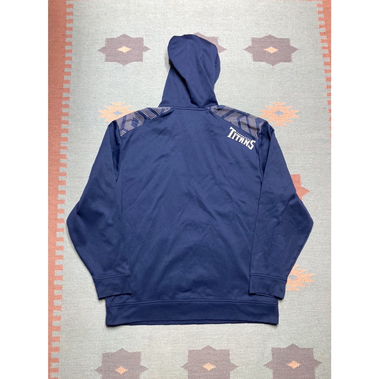 NFL VINTAGE Tennessee Titans Therma Base Hoodie Pullover NFL Football Men’s XL Navy Blue Size US XL / EU 56 / 4 - 5 Thumbnail