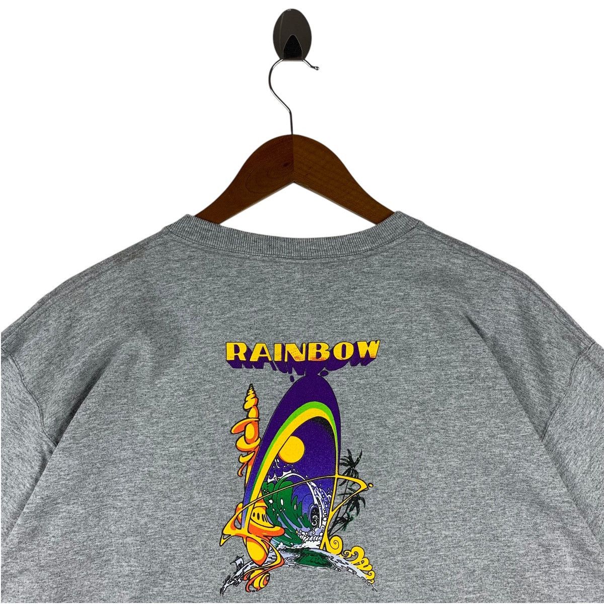 Fruit Of The Loom Vintage 90s RAINBOW SURFBOARDS spellout surfing tee Size US XL / EU 56 / 4 - 9 Thumbnail