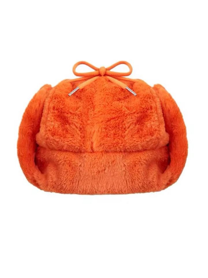 Other Ushanka Hat Orange Cap Trapper Size ONE SIZE - 6 Thumbnail