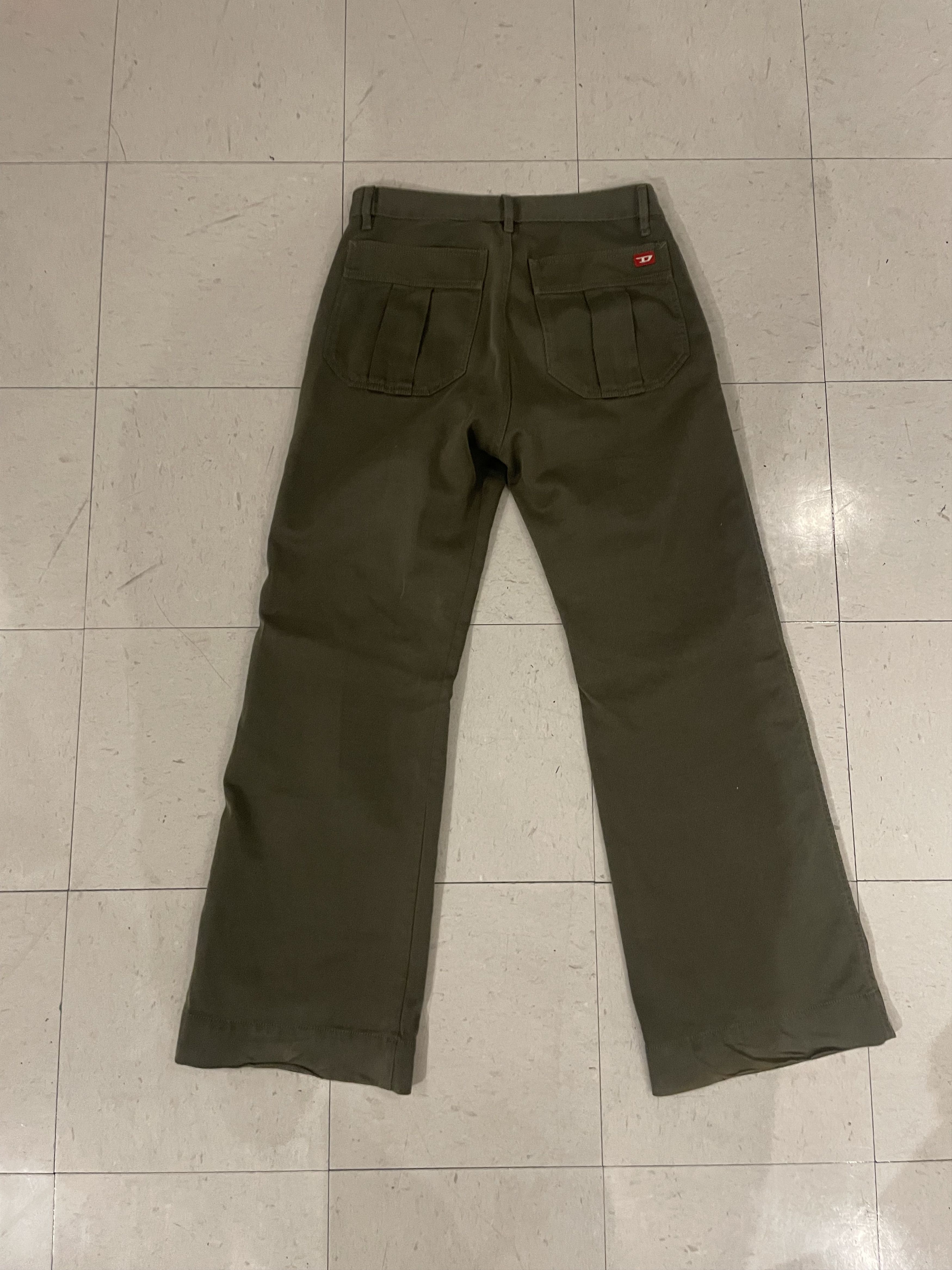 Image of Diesel Olive Green Vintage 2000's Wide Leg Pants, Men's (Size 31)